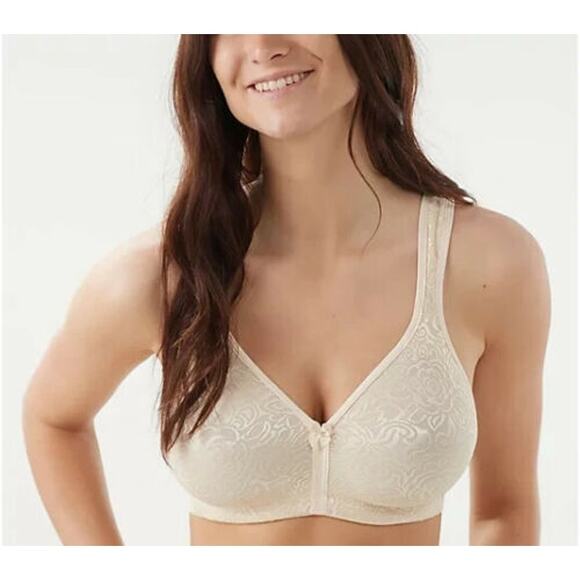 Breezies Sz 40C Wild Rose Seamless Wirefree Support Bra Womens Champagne A260367 - Picture 1 of 15